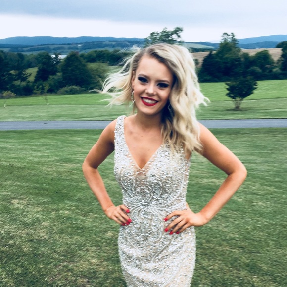 Jeweled Prom Dress - Picture 3 of 8